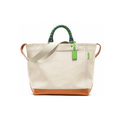 Sodling, black leather duffle bag